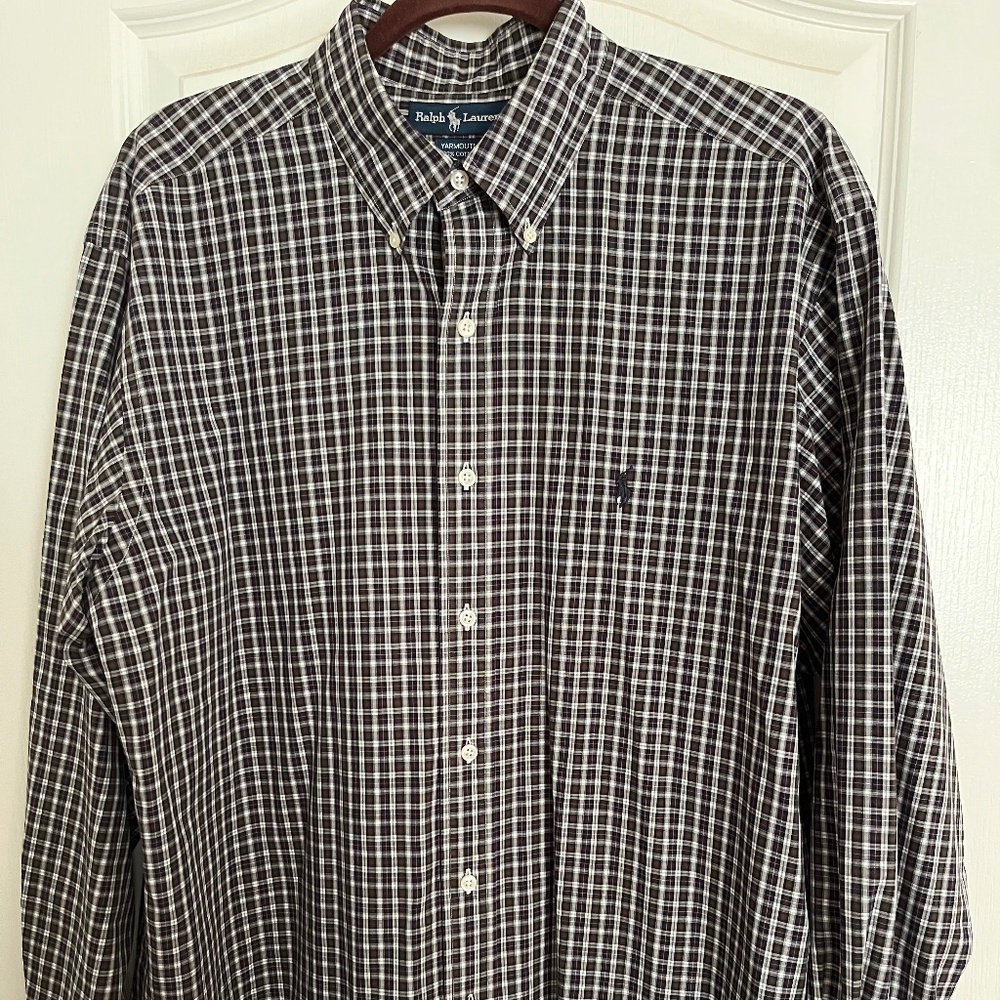 Ralph Lauren Polo Men's Yarmouth Cotton Button Down Dres Shirt 16 1/2 34 35